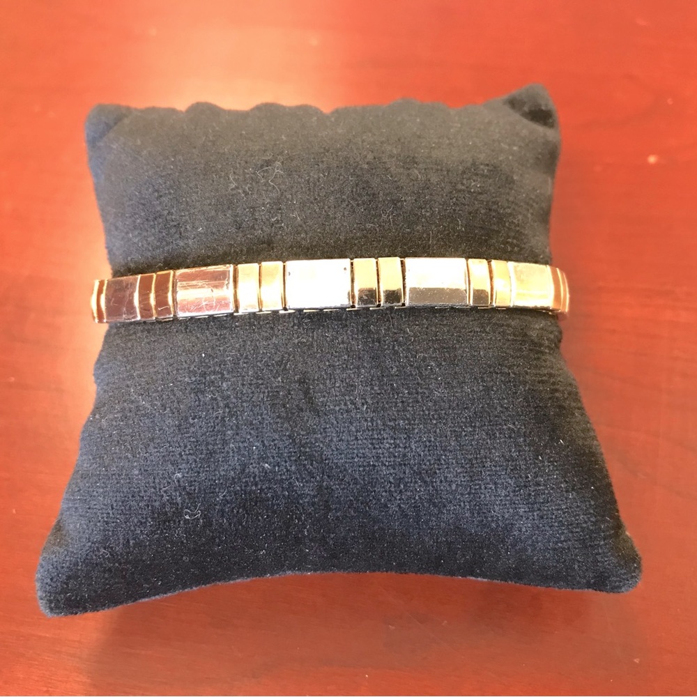 Gold and Silver Plated Stretchy Bracelet